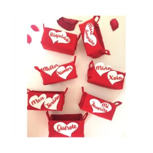 Mini cesta/ caja fieltro san valentín
