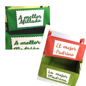 Caja ahijados en fieltro