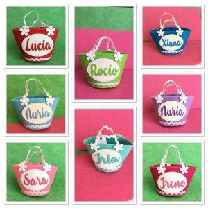 Mini cesta / bolsito fieltro
