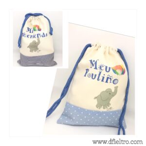 Bolsa merienda diseño impreso Elefante
