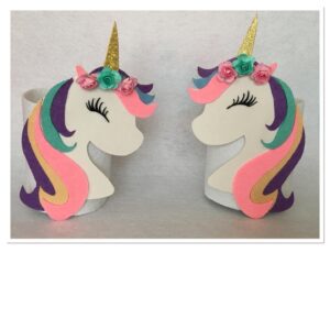 Lapicero o cesta figura unicornio