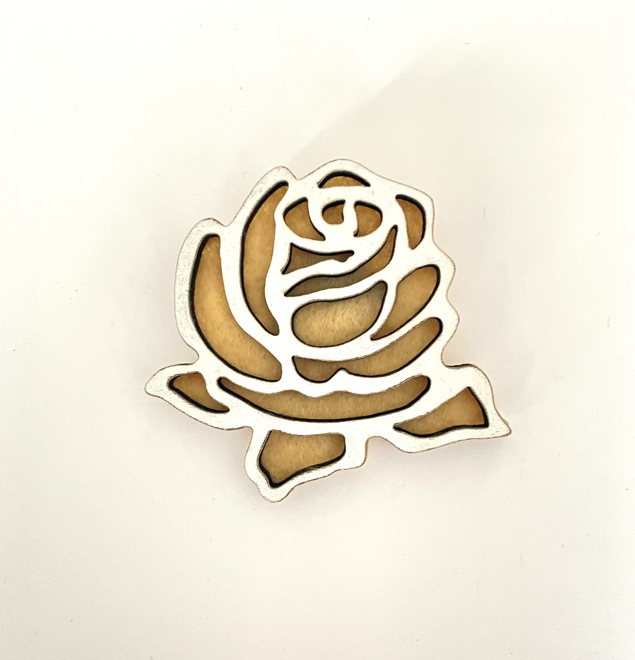 Broches flor madera - Imagen 14