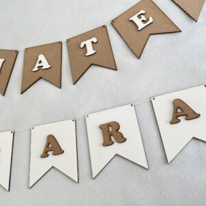 Banderines decorativos madera