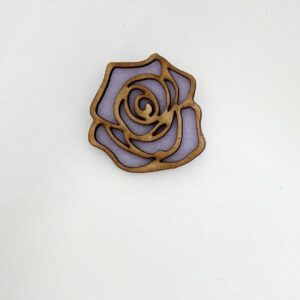 Broche Flor Madera