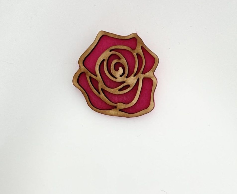 Broches flor madera - Imagen 9