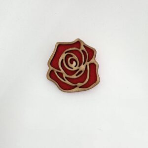Broche Flor Madera