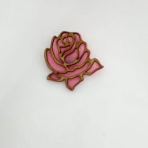 Broche Flor Madera