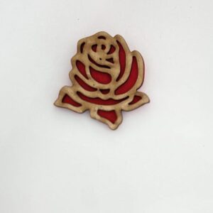 Broche Flor Madera
