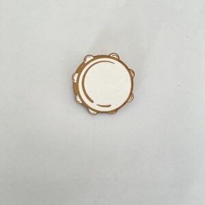 Broches pandereta madera