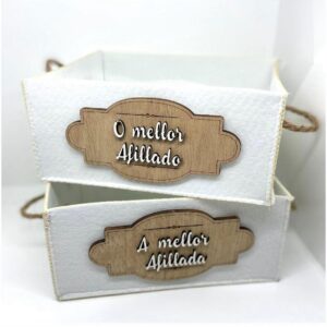 Caja ahijados en fieltro