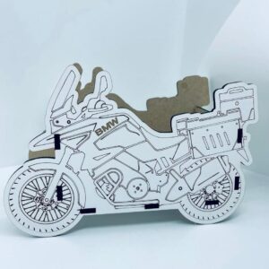 Caja moto en madera
