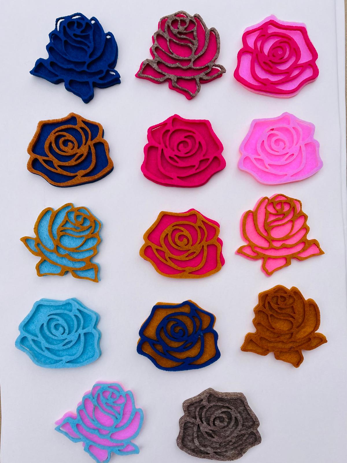 Broches flor fieltro