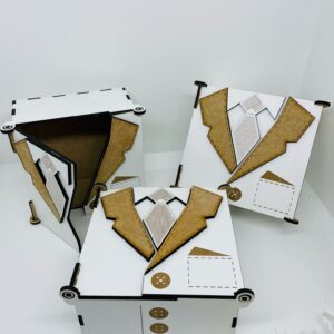 Caja chaqueta y corbata