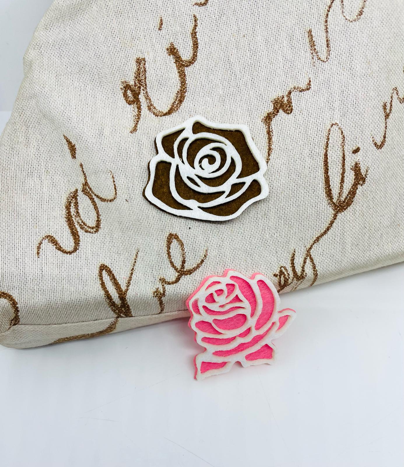 Broches flor fieltro - Imagen 3
