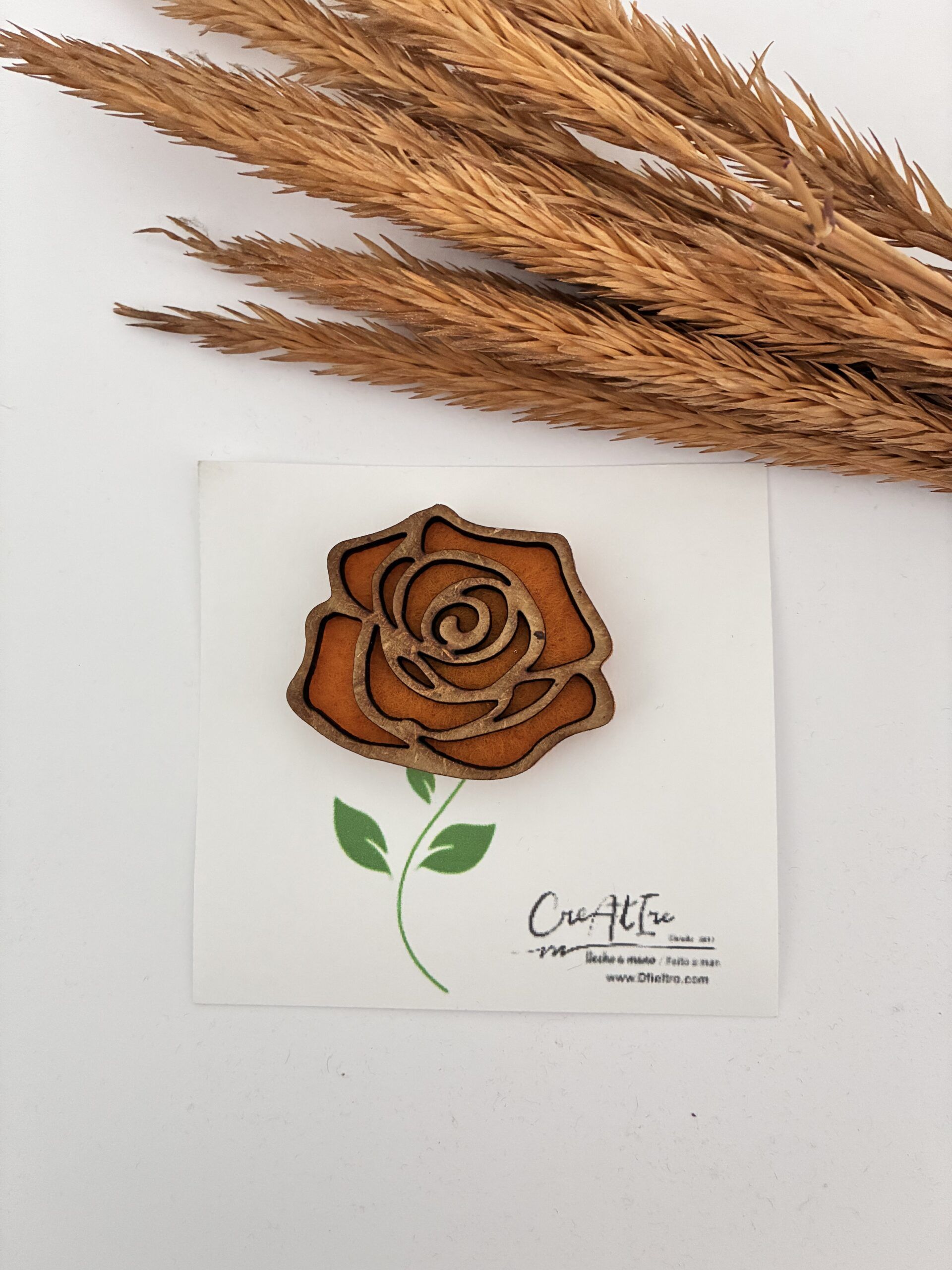 Broches flor madera - Imagen 18