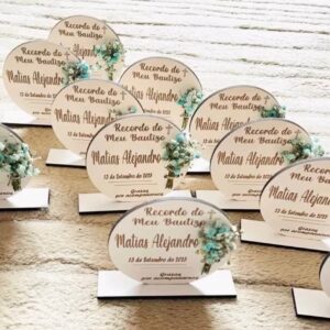 Placa frases con flores secas