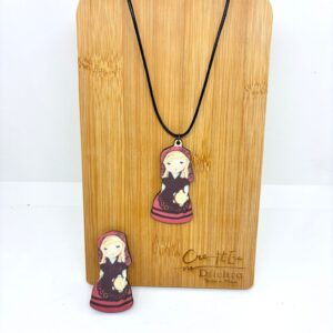 Colgante Gallega en madera